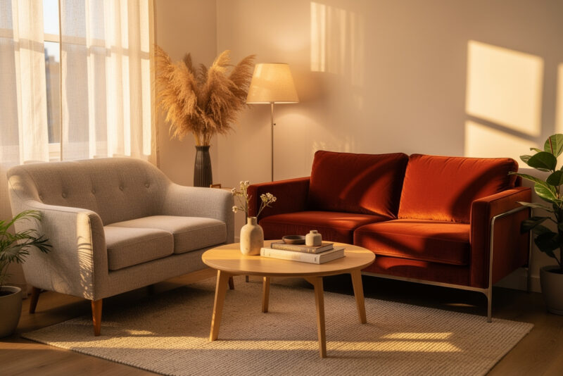 Comment disposer deux canapés différents dans un petit salon