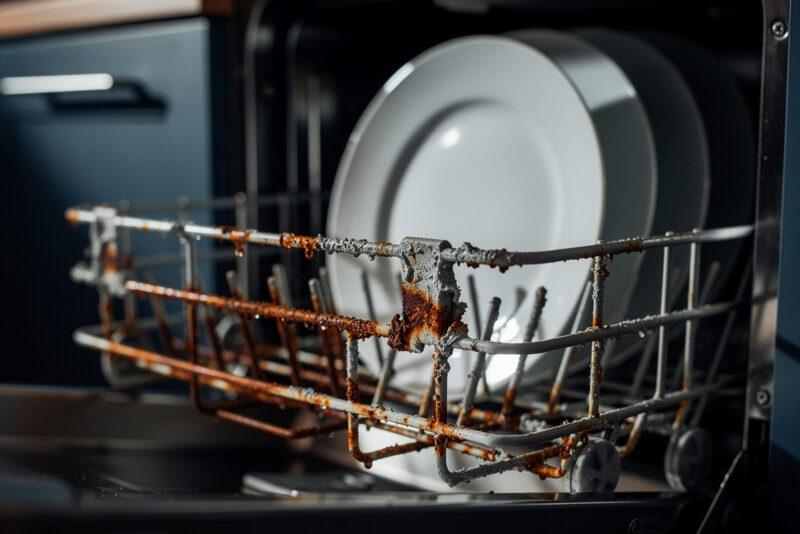 Comment nettoyer et réparer un panier de lave-vaisselle rouillé ?