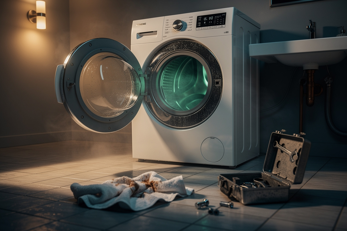 Pourquoi ma machine à laver sent l’égout après un lavage ?
