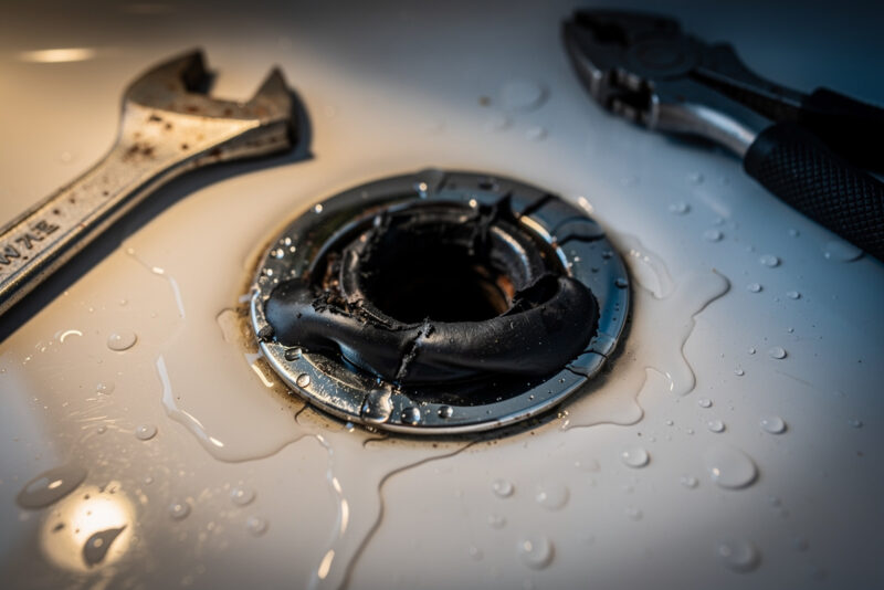 Pourquoi mon joint de bonde de lavabo gonfle et se déforme ?