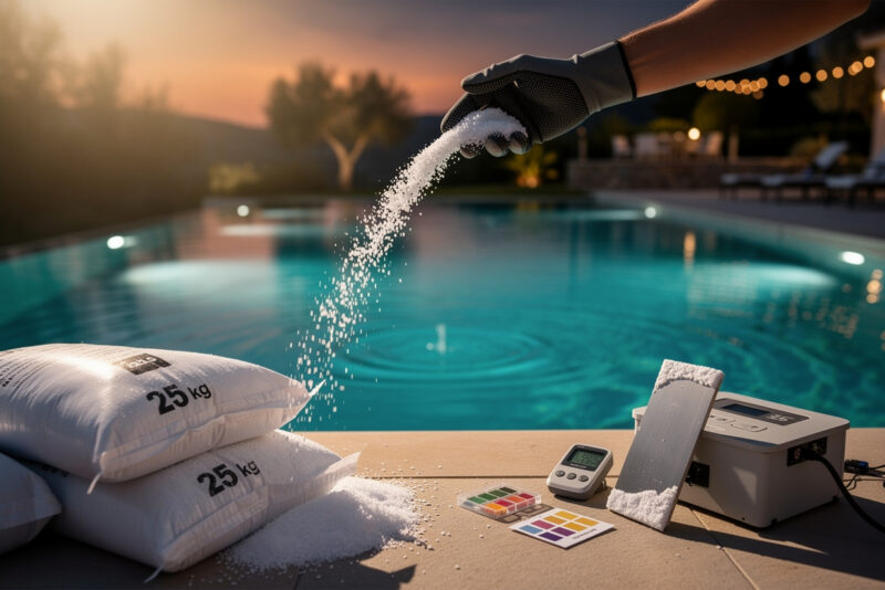 Comment doser le sel de votre piscine au sel sans erreur