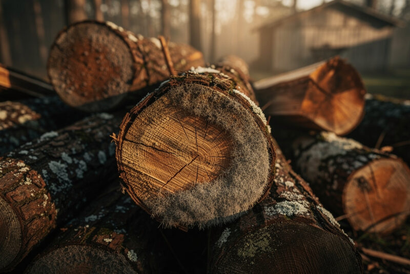 Mérule sur bois de chauffage : vrai danger ou simple moisissure ?